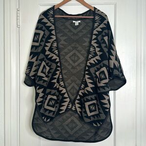 Bar III Patterned Open Cardigan Size XS